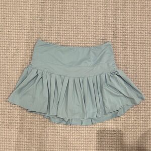 Goldhinge Pleated Mini Skirt in Light Blue